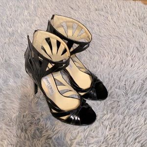 This is a Jimmy Choo high heel shoe. Worn twice.